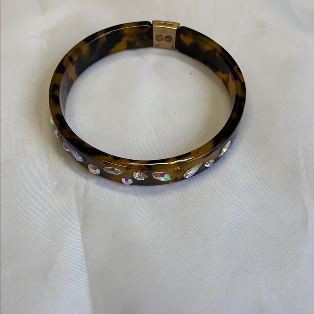 COPY - J. CREW tortoise shell bangle with crystals
